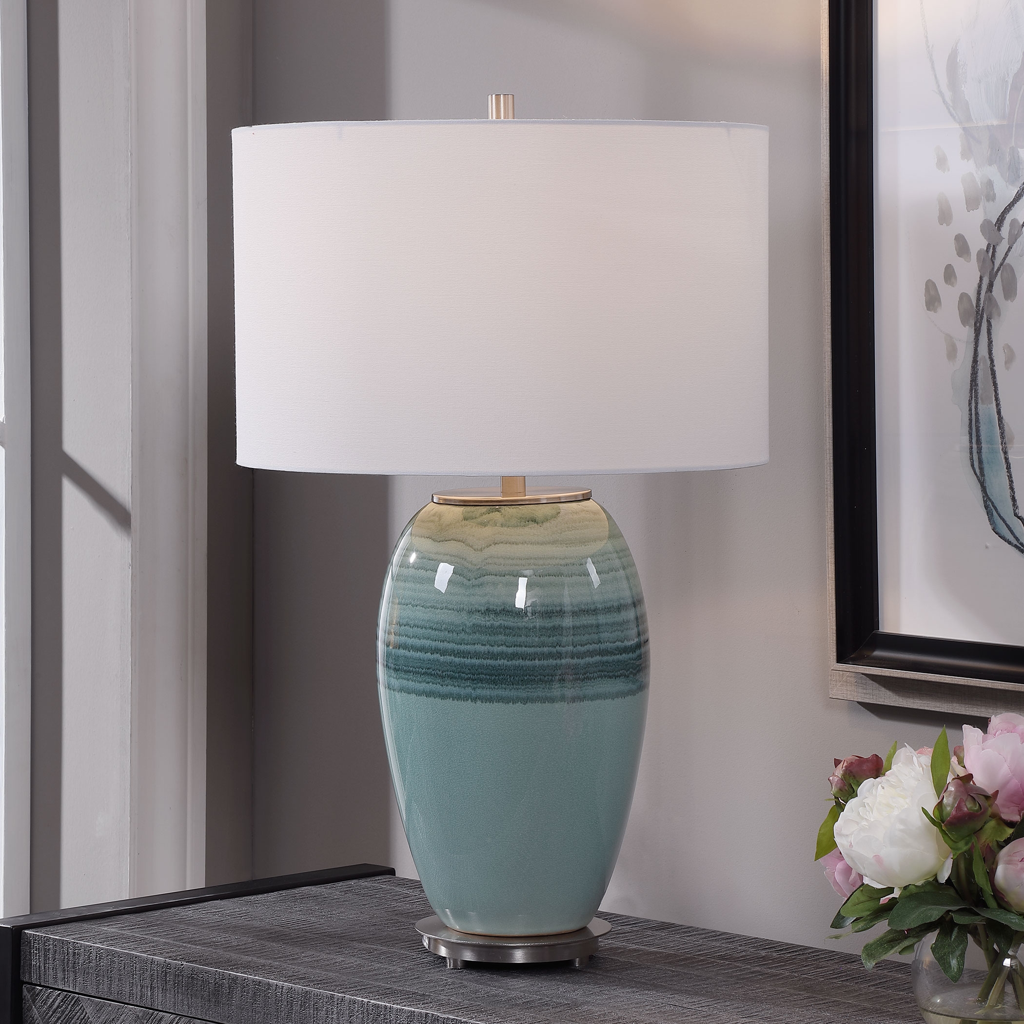 Caicos Teal Table Lamp - Image 1