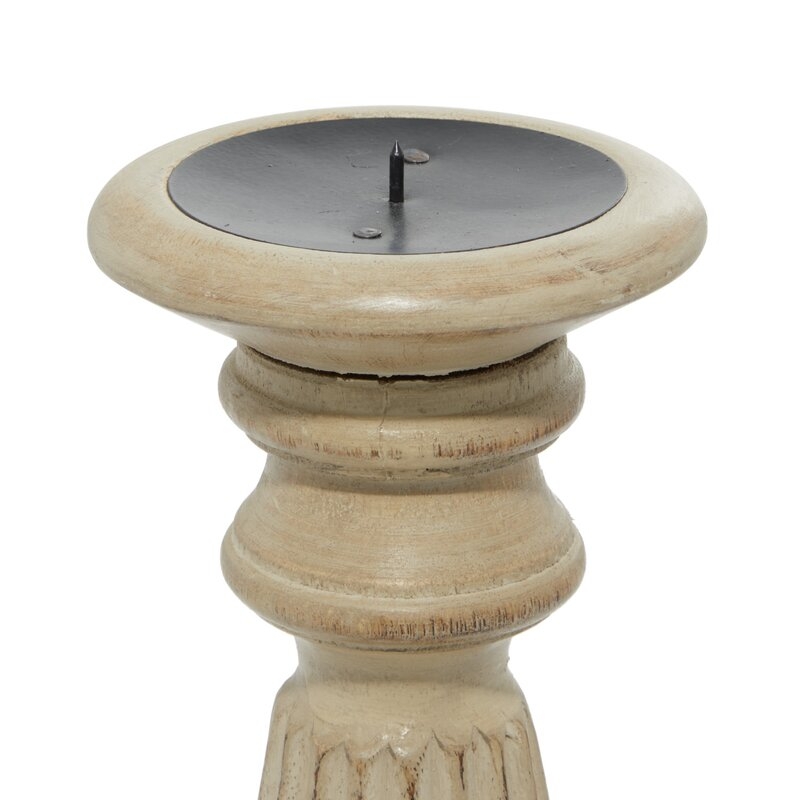 Soteria 3 Piece Wood Tabletop Candlestick Set - Image 3