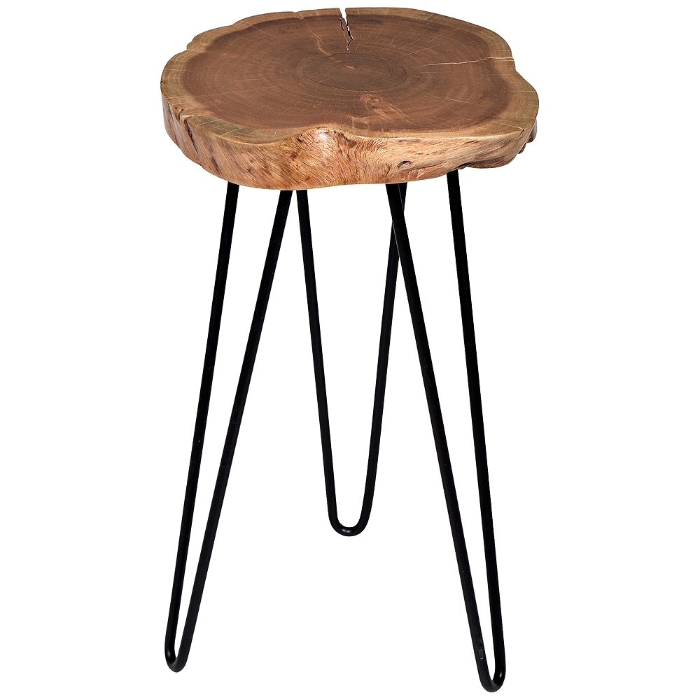 Suri 22" Wide Natural Wood and Black Accent Table - Style # 87R91 - Image 0
