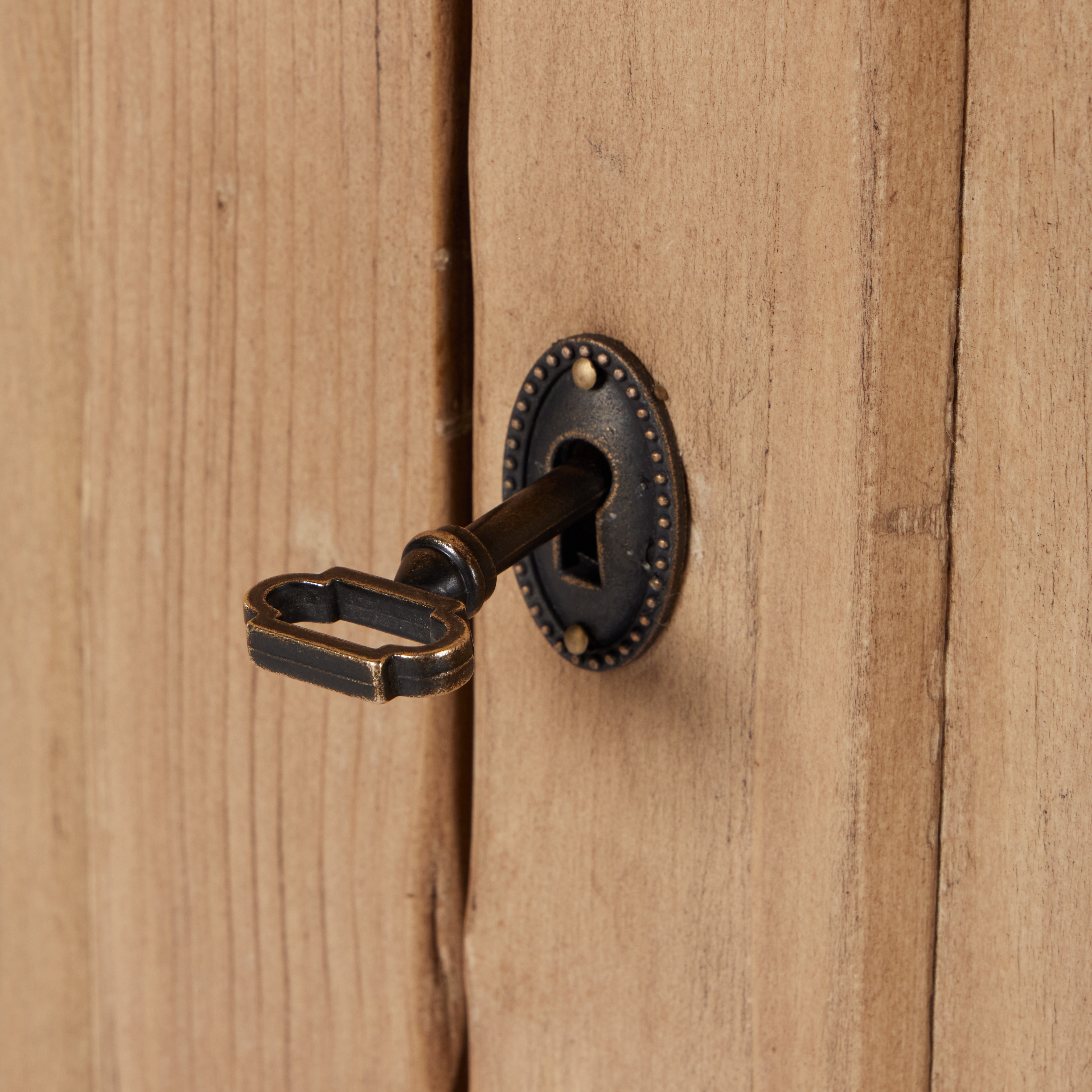 Brimley Wide Cabinet - Aged Light Pine - Image 9