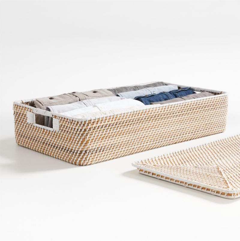 Sedona White Under Bed Storage Basket - Image 2