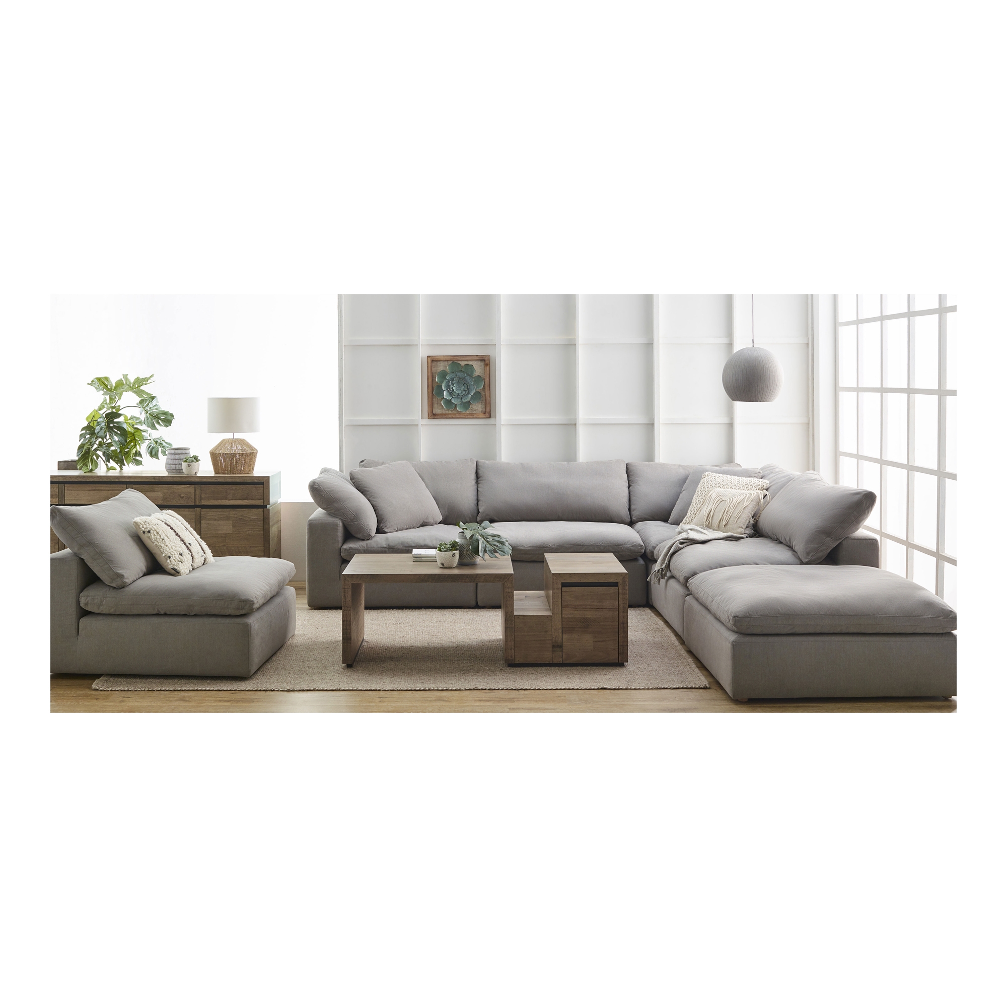 Clay Modular Sectional Light Grey - Image 0