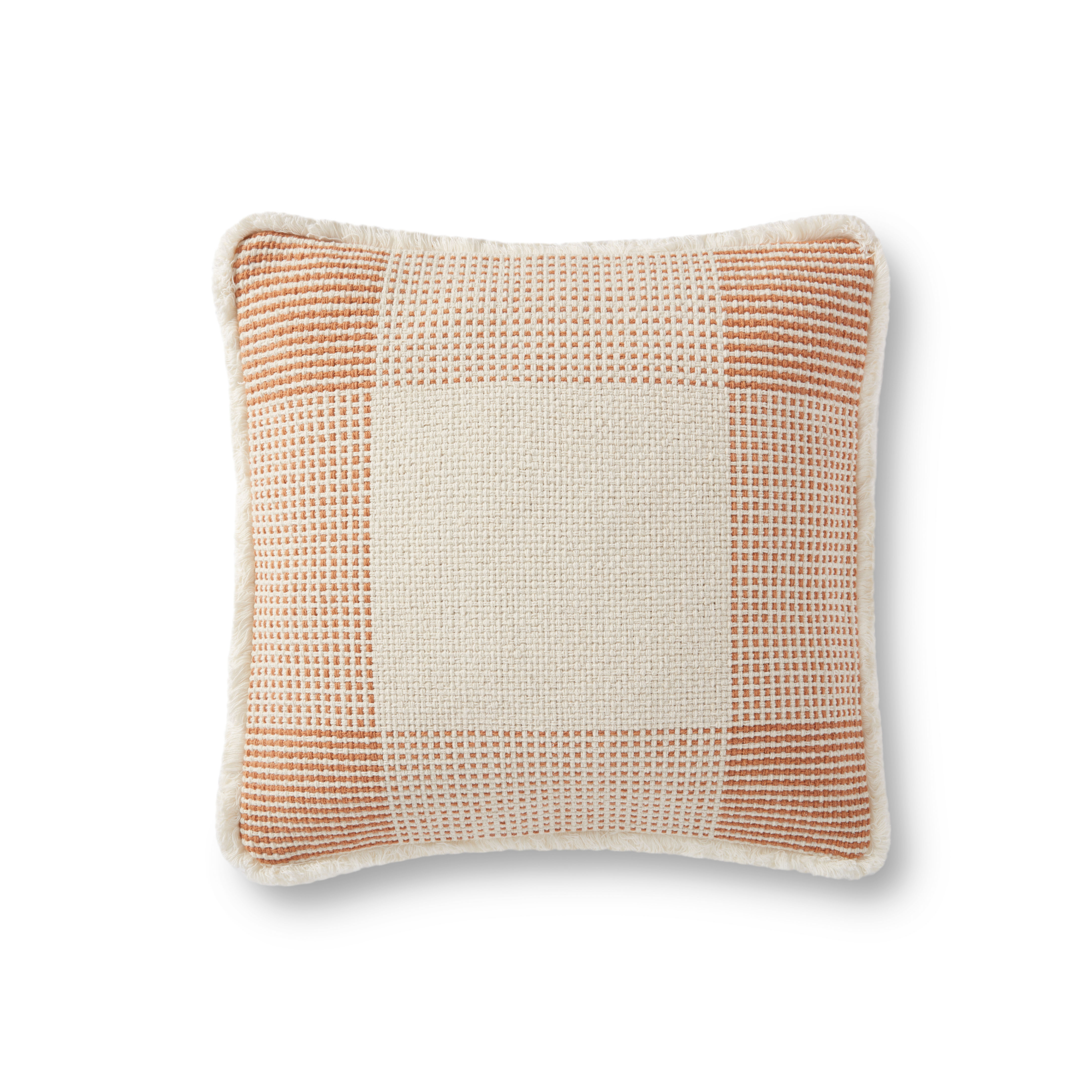 Loloi Pillows P0917 Natural / Rust 18" x 18" Cover Only - Image 0