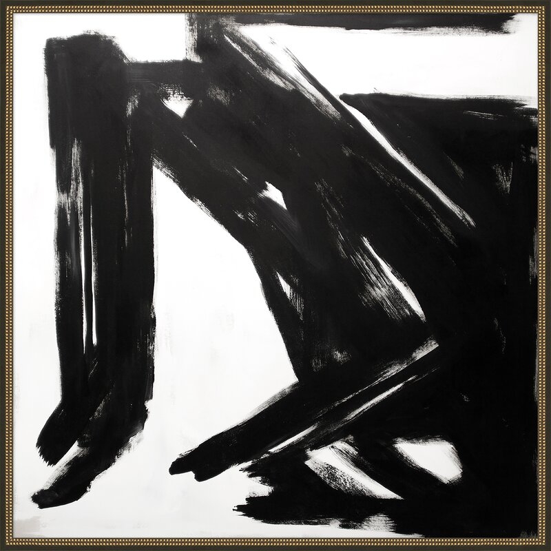 Wendover Art Group Black and White Klein by Thom Filicia - Picture Frame Painting on Canvas - Image 0