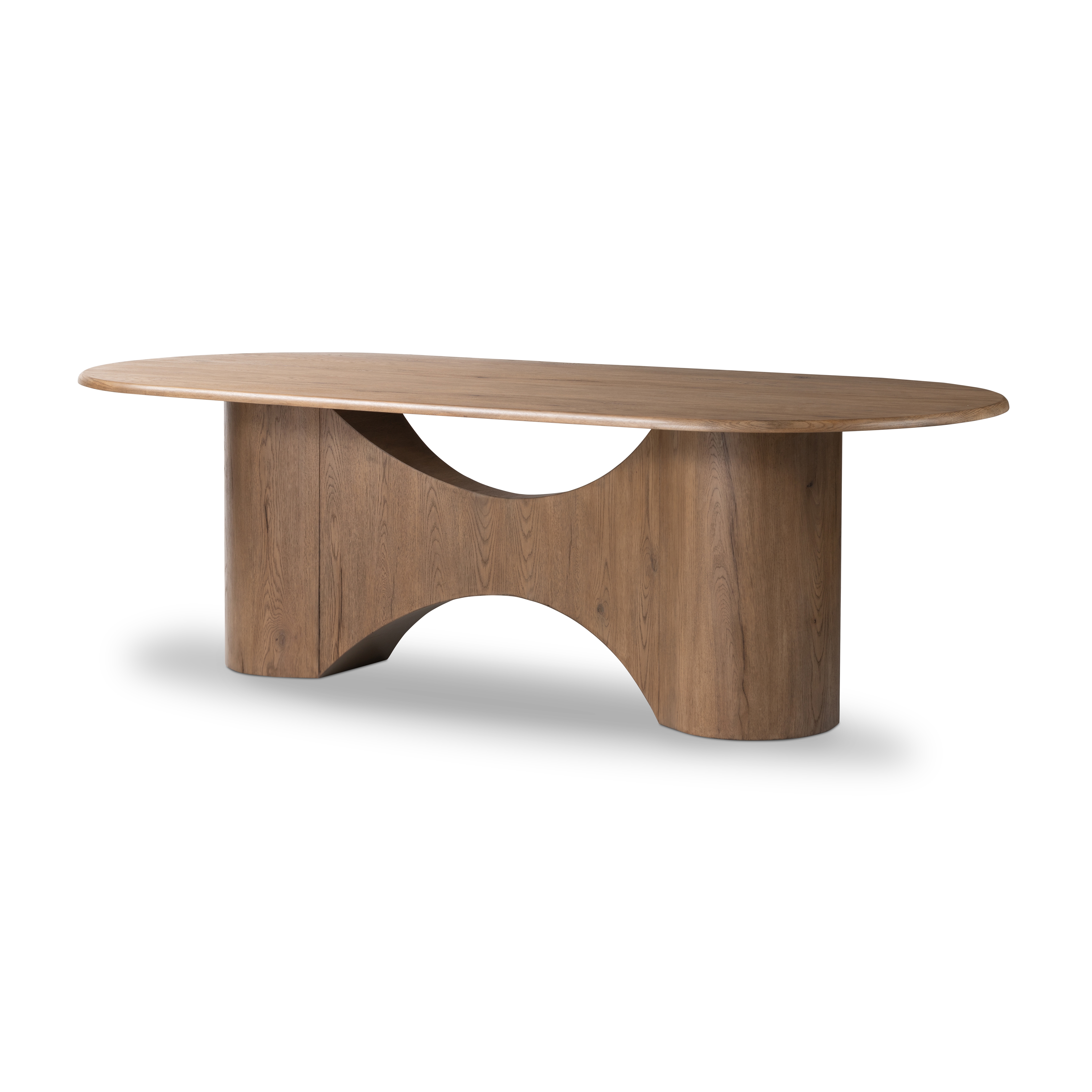 Olexey Oval Dining Table-Rubbed Light - Image 0