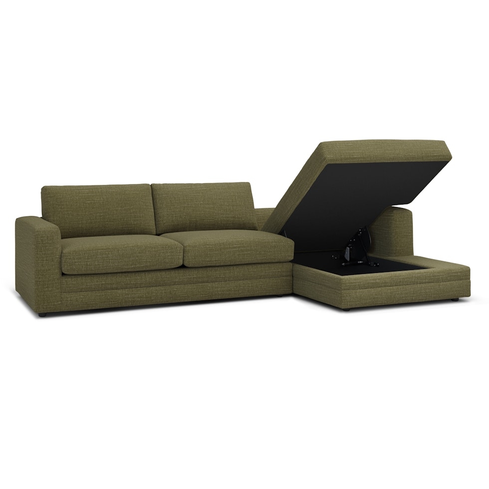 Riley 118" Right Storage Sleeper Sectional - Napa Moss - Image 2