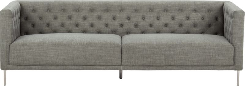 Savile Slate Tufted Sofa - Image 1