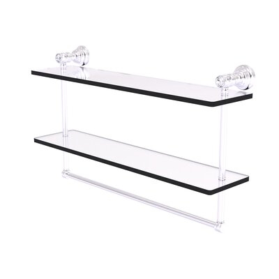 Freyja Crystal Double Glass Wall Shelf - Image 0