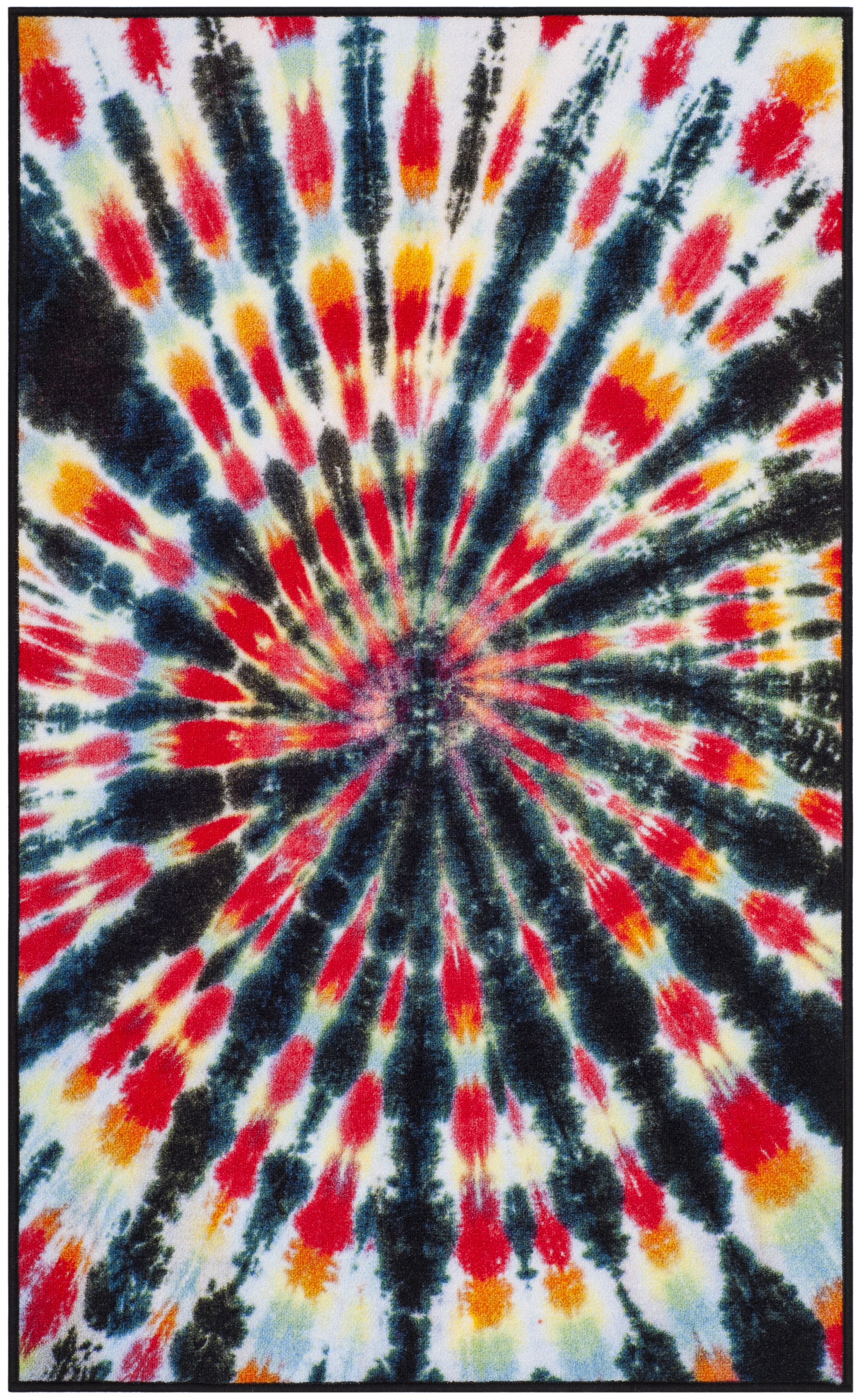 Arlo Home Woven Area Rug, PTB126F, Black/Coral,  3' X 5' - Image 0