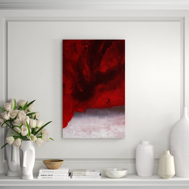 Chelsea Art Studio Origami Red by Chelsea Art Studio - Painting on Canvas - Image 0