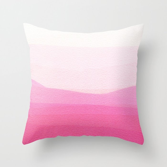 Subtle Pink Layers Throw Pillow by Georgiana Paraschiv - Cover (24" x 24") With Pillow Insert - Indoor Pillow - Image 0