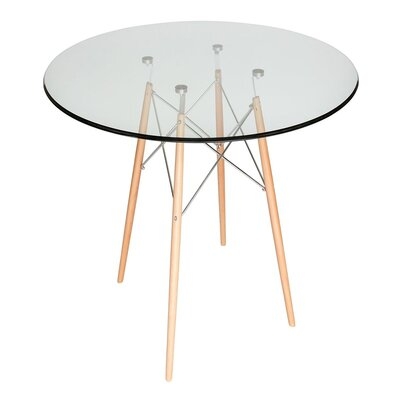 Dora Eiffel Style Glass Table - 36" - Image 0