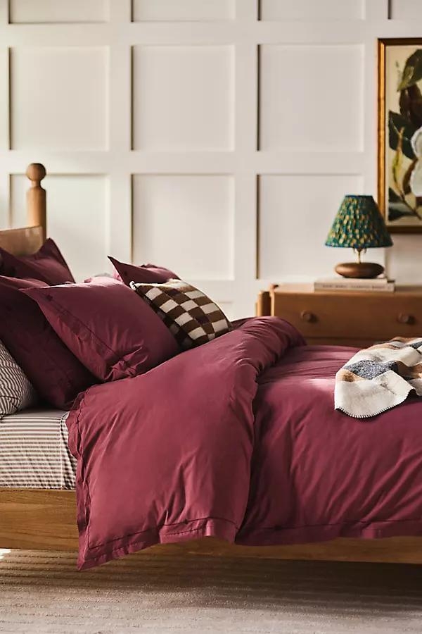 Taylor Organic Cotton Percale Embroidered Duvetu200b - Image 0