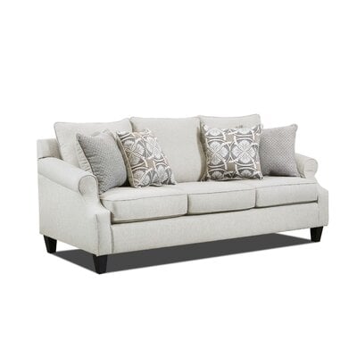 89" Round Arm Sofa with Reversible Cushions - Image 0