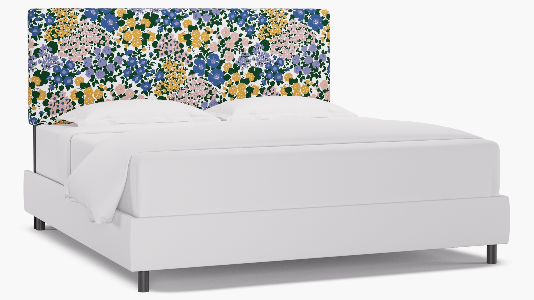 Square Back Headboard, Lavender Million Flowers, King - Image 0