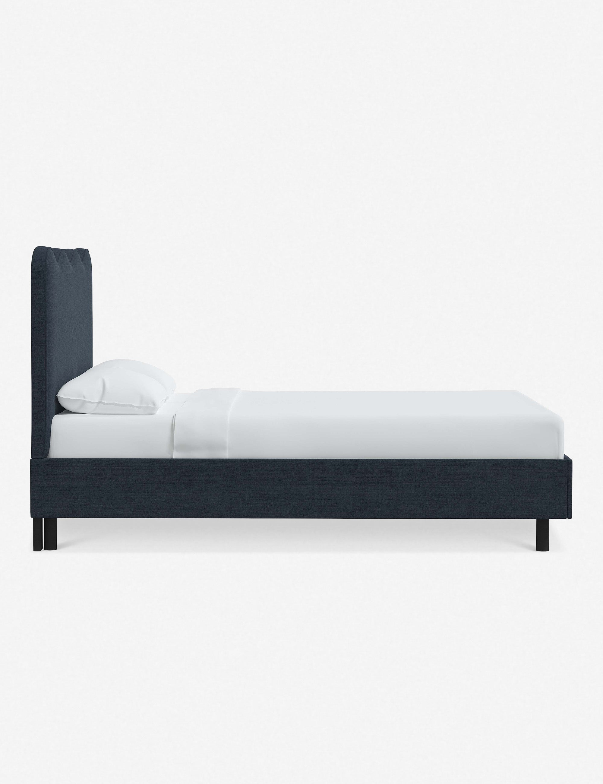 Clementine Platform Bed - Pine Velvet / Queen - Image 14