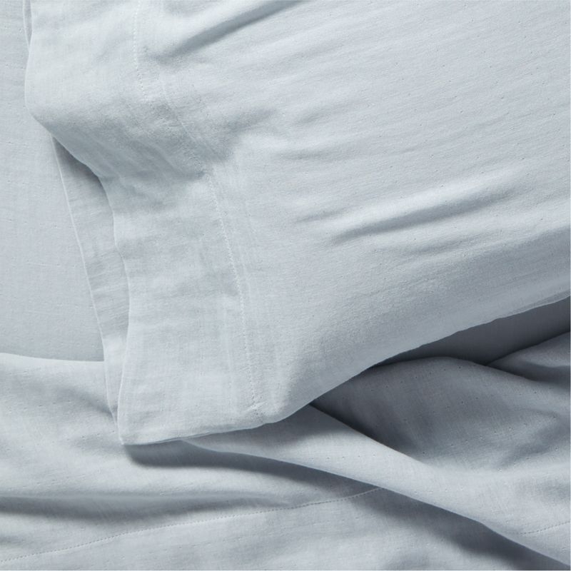 Supersoft Kids Mist Blue Organic Cotton Gauze Twin Sheet Set - Image 1
