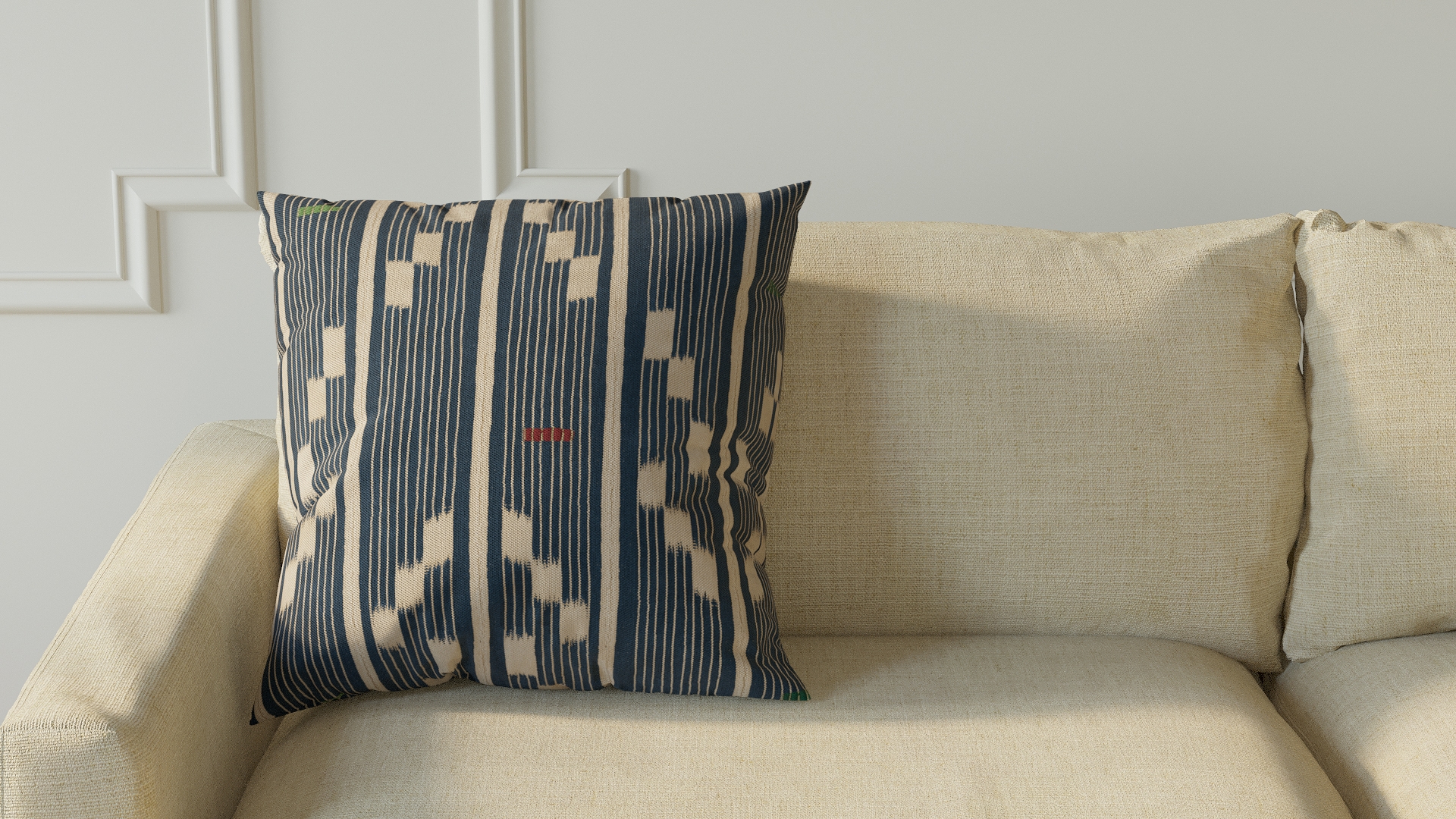 Throw Pillow 20", Linea Ikat, 20" x 20" - Image 2