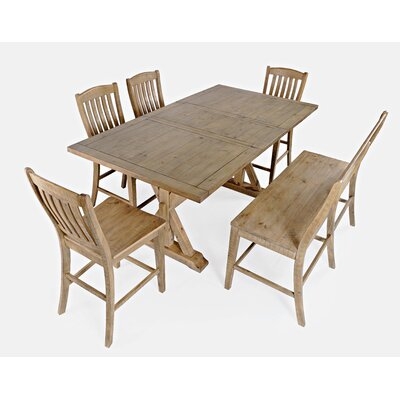 Bryon Crossing 6 Piece Solid Wood Dining Set - Image 0