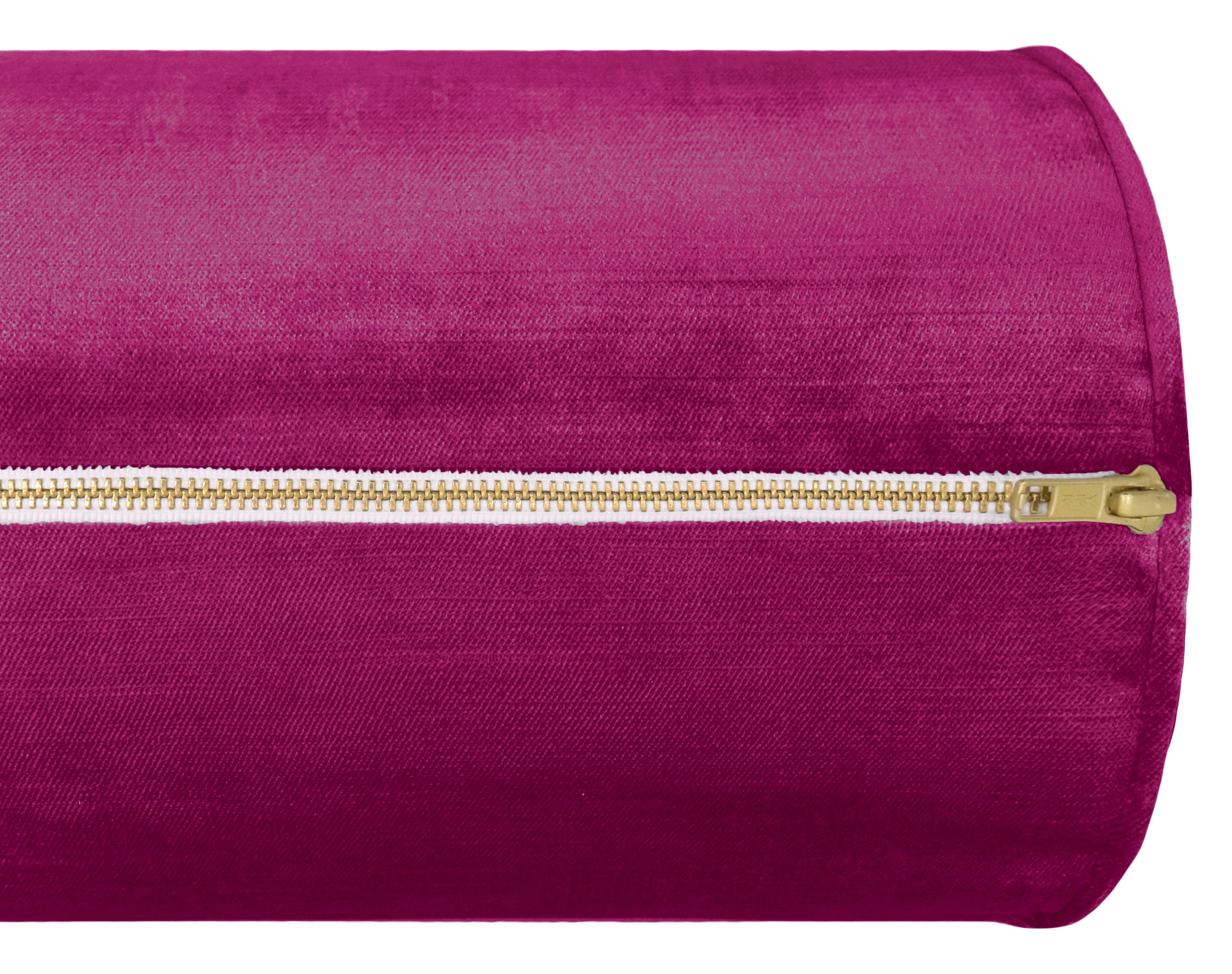 THE BOLSTER :: FAUX SILK VELVET // MAGENTA - BY THE YARD - Image 3