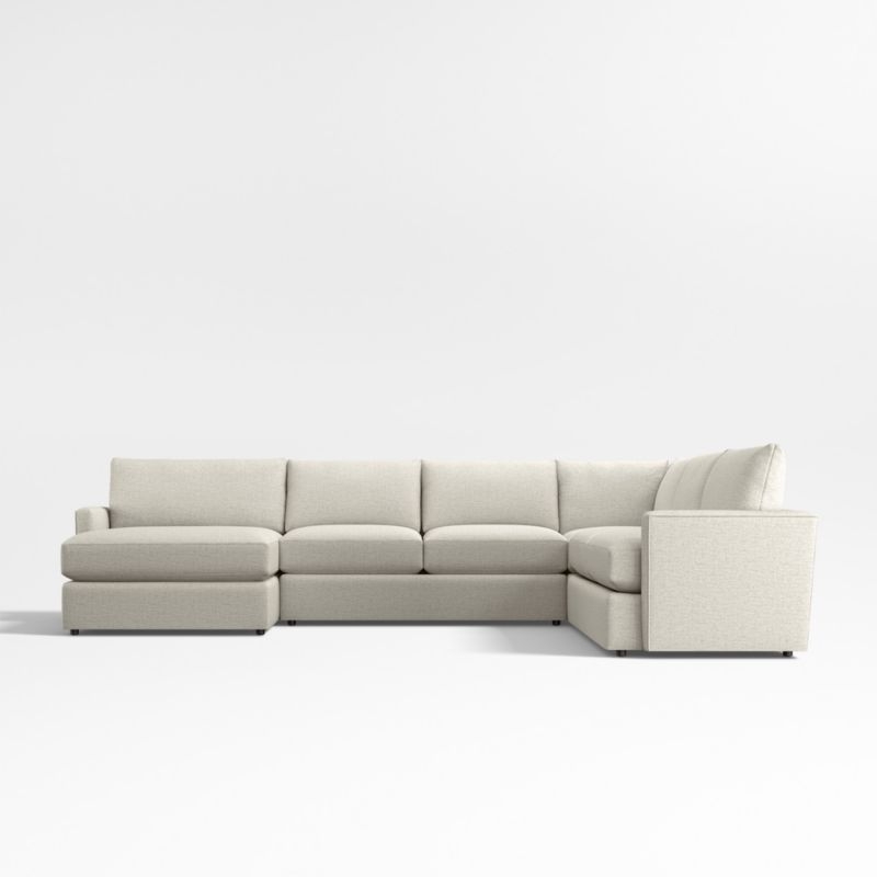 Lounge Classic 4-Piece L-Shaped Sectional Sofa with Storage Chaise - Image 1