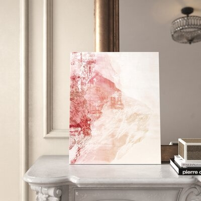 'Blush Pink Watercolor' - Wrapped Canvas Graphic Art Print - Image 0