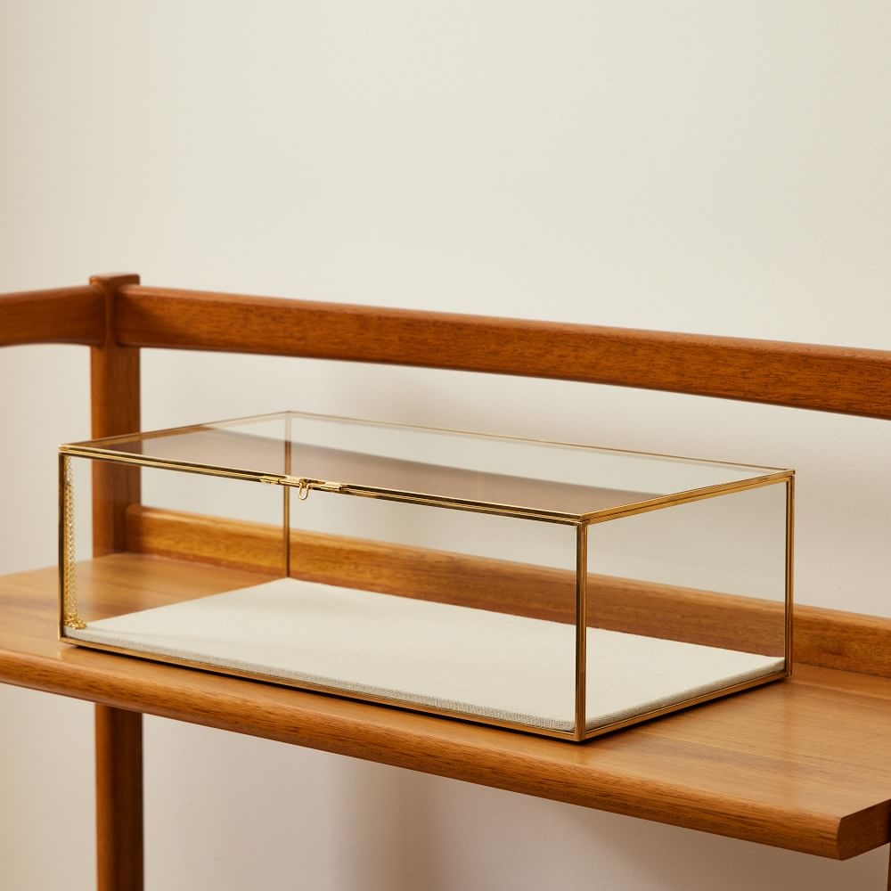 Golden Glass Shadow Box, Large Rectangle - Image 0