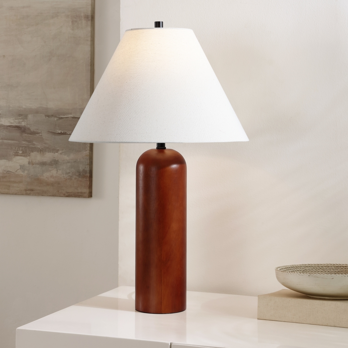 Rennie 25.5" Table Lamp - Walnut - Safavieh - Image 3
