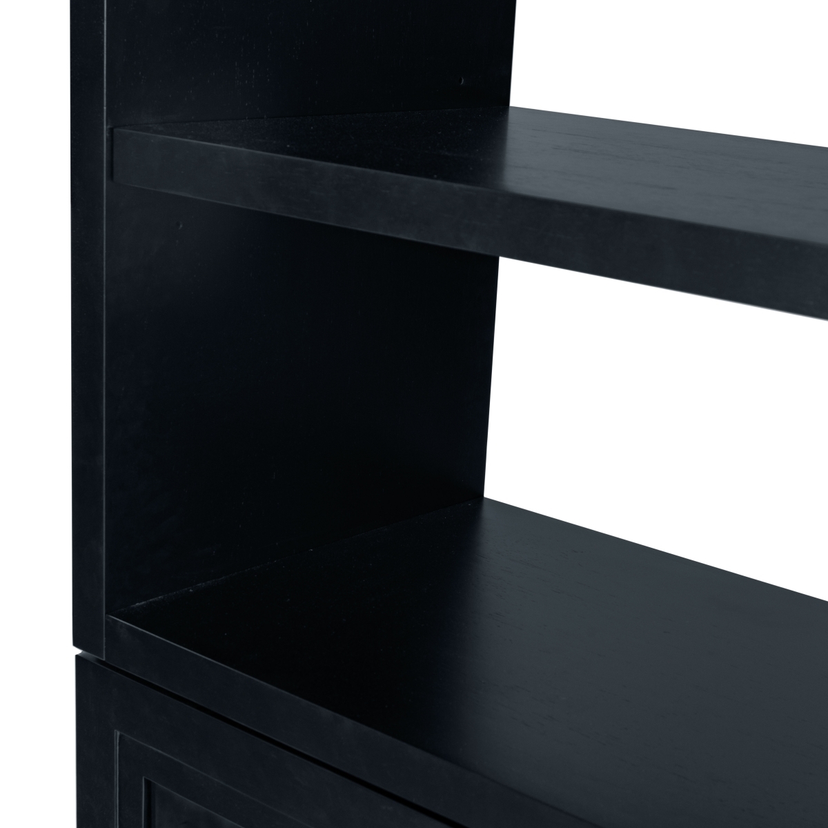 Roades Glass Cabinet Bookcase - Black - Image 1