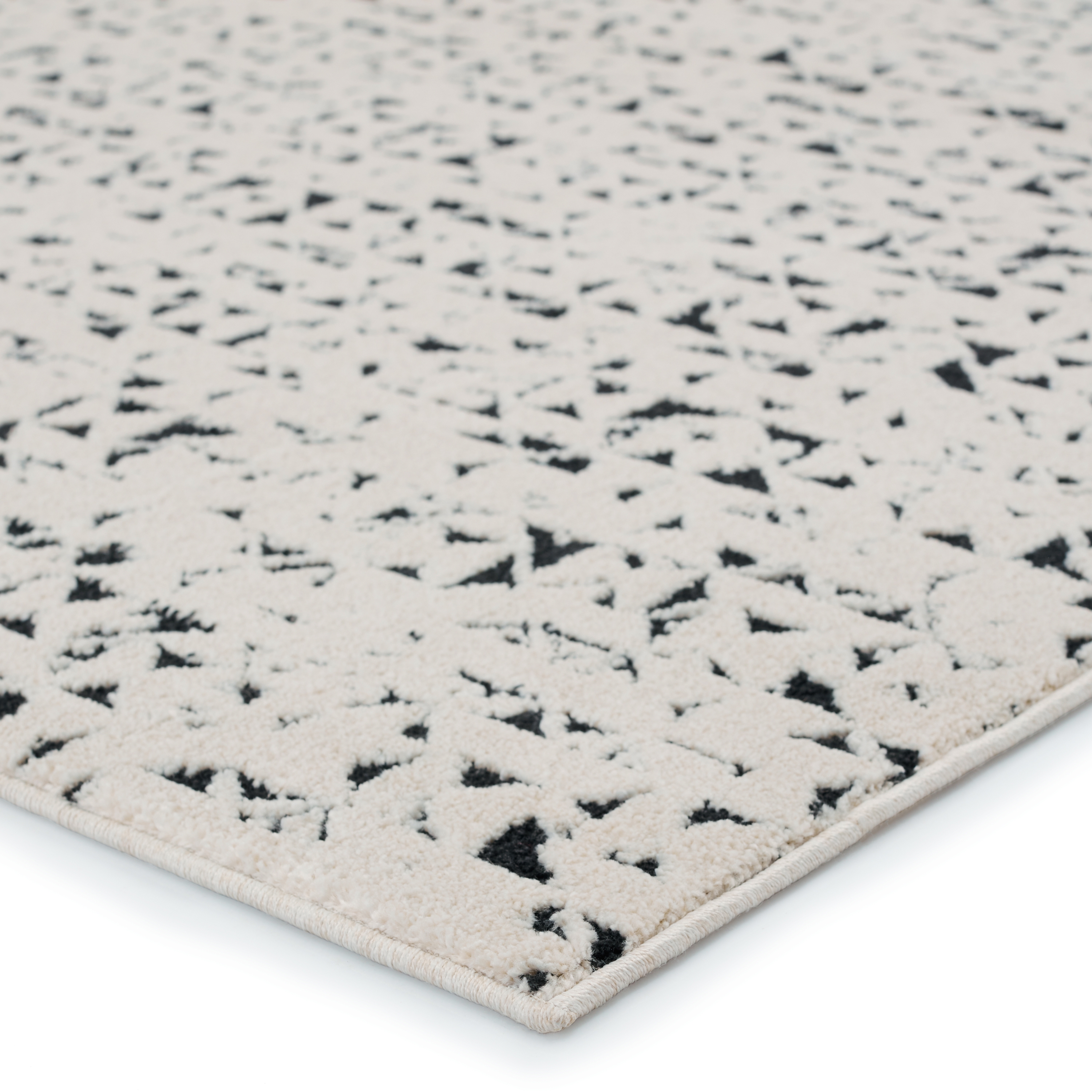 Vibe by Avis Trellis Ivory/ Black Area Rug (4'X6') - Image 1