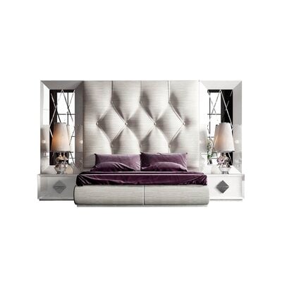 Kilgo Tufted Solid Wood and Upholstered Standard Bed - Image 0