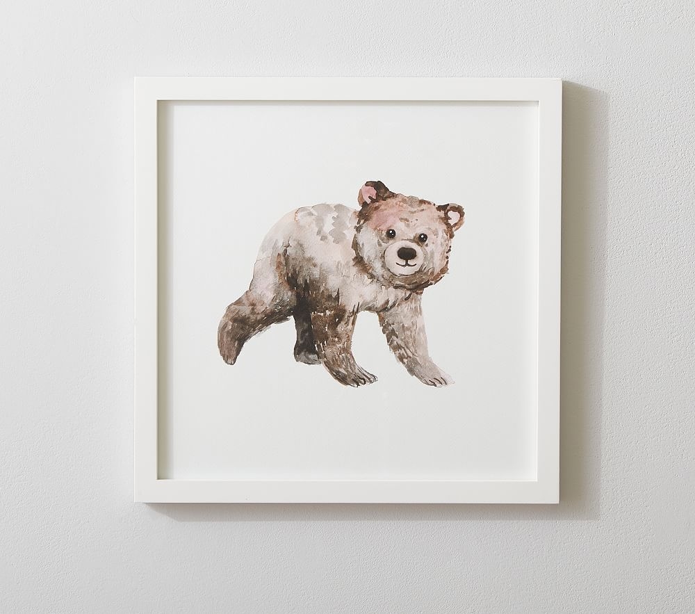 Baby Bear Framed Art, 14" x 14" - Image 0