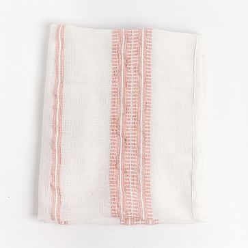 Handwoven Swaddle Blanket, Blush - Image 0