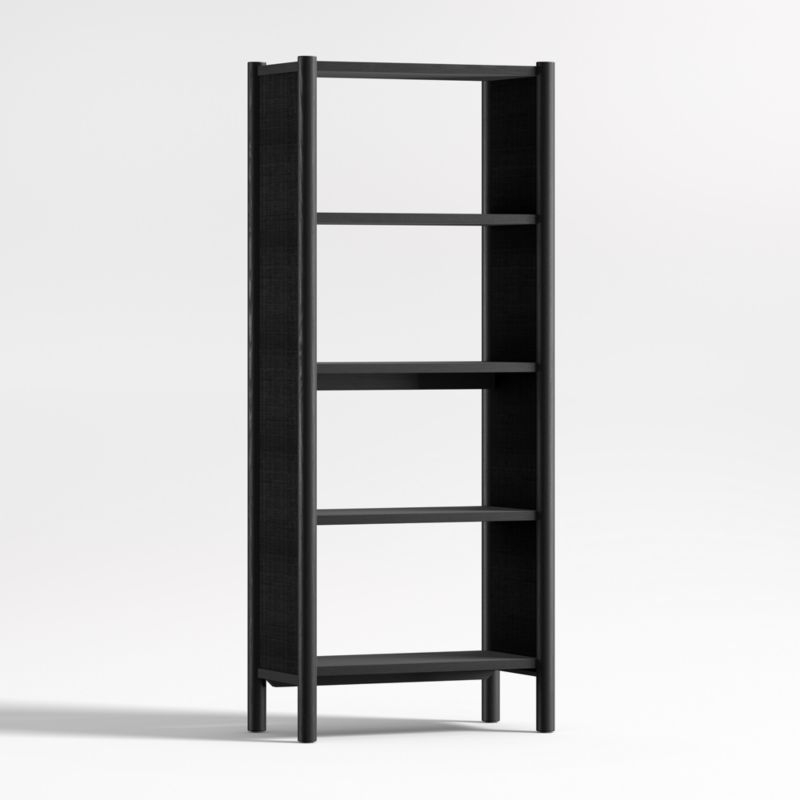 Emmer Charcoal Oak Bookcase - Image 1