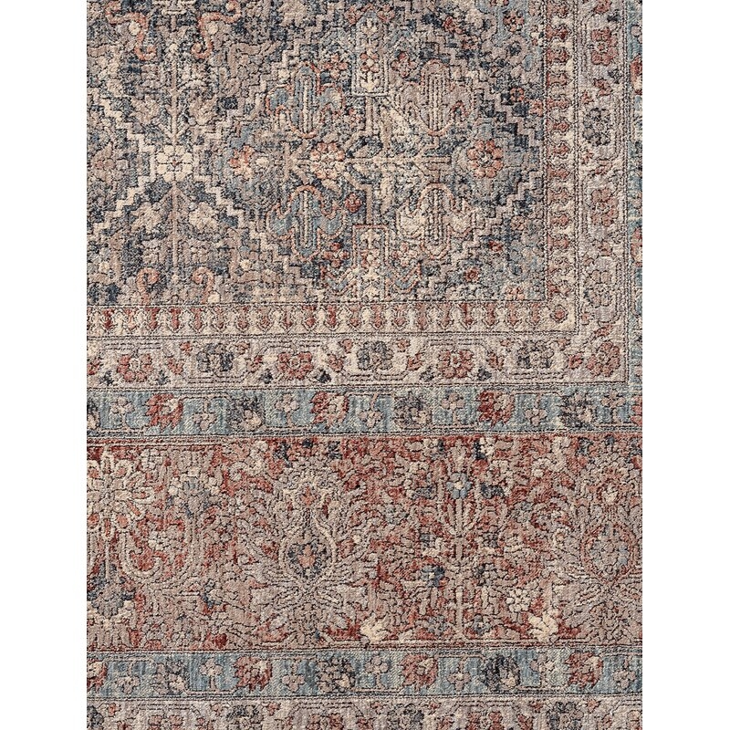 Joshette Oriental Area Rug, Dark Blue, 8' x 10' - Image 4