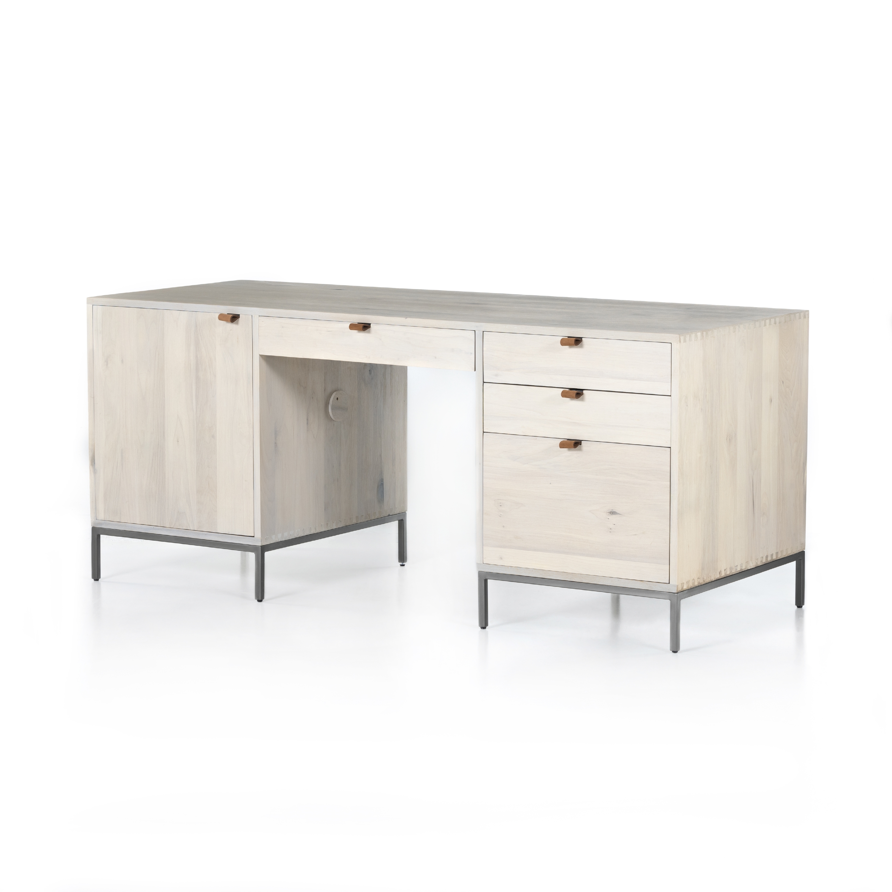 Trey Executive Desk-Dove Poplar - Image 0