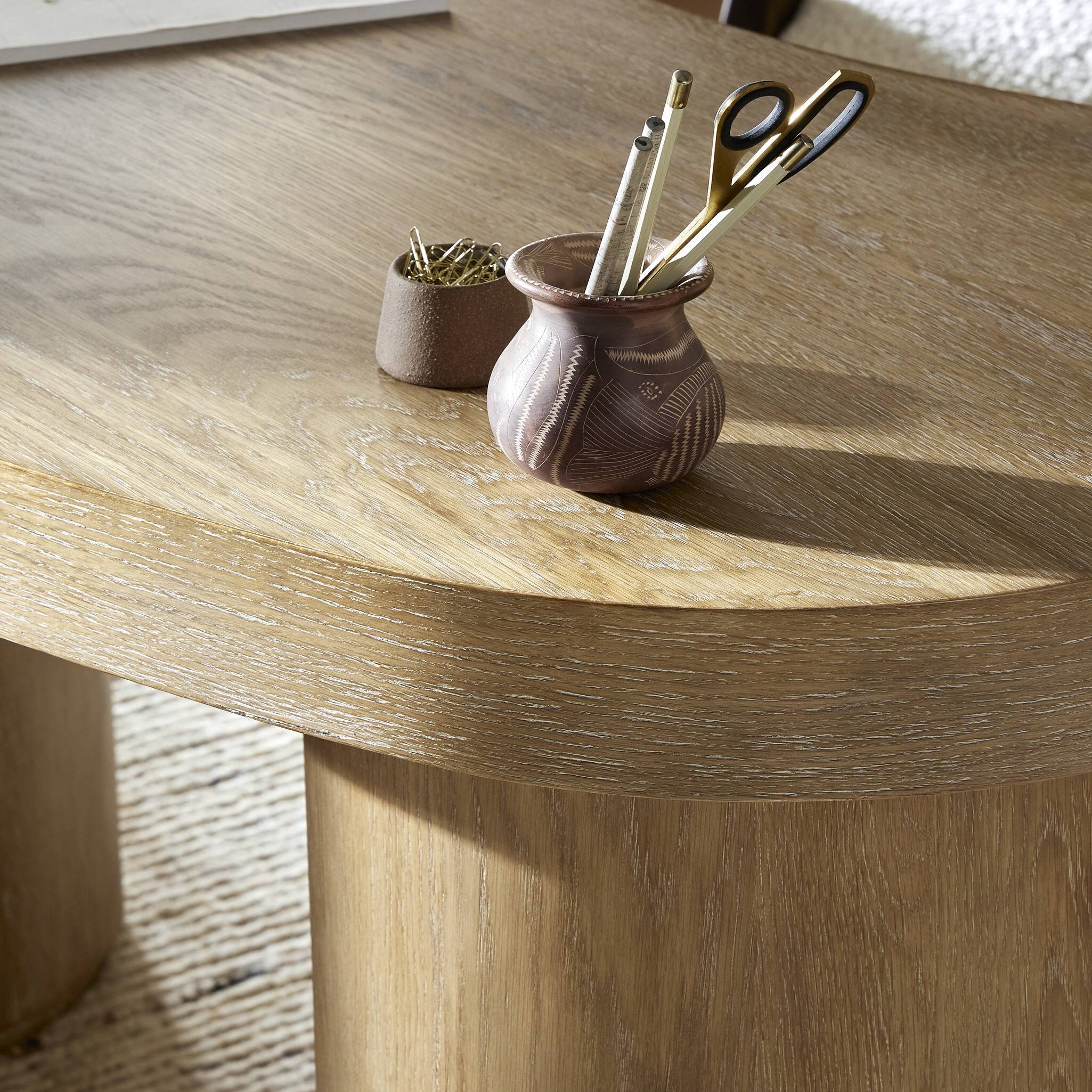Leeds Desk - Blonde Oak Veneer - Image 7