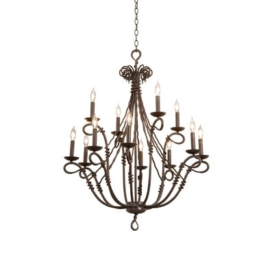 Ponte 12-Light Candle Style Classic / Traditional Chandelier - Image 0
