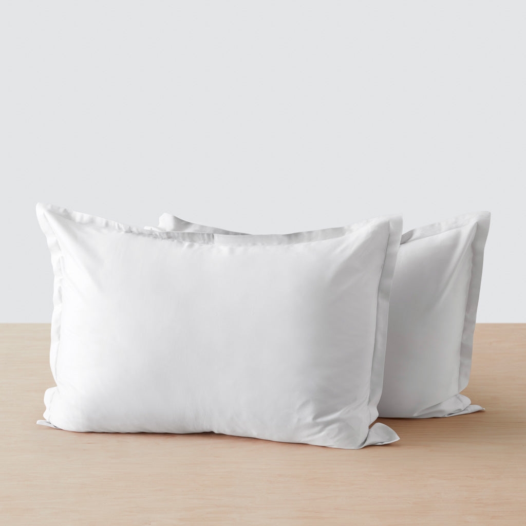 The Citizenry Organic Resort Cotton Shams | Standard | Solid Light Grey - Image 8