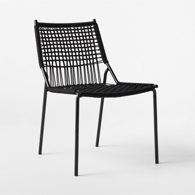 Virve Black Rope Outdoor Dining Chair - Image 3