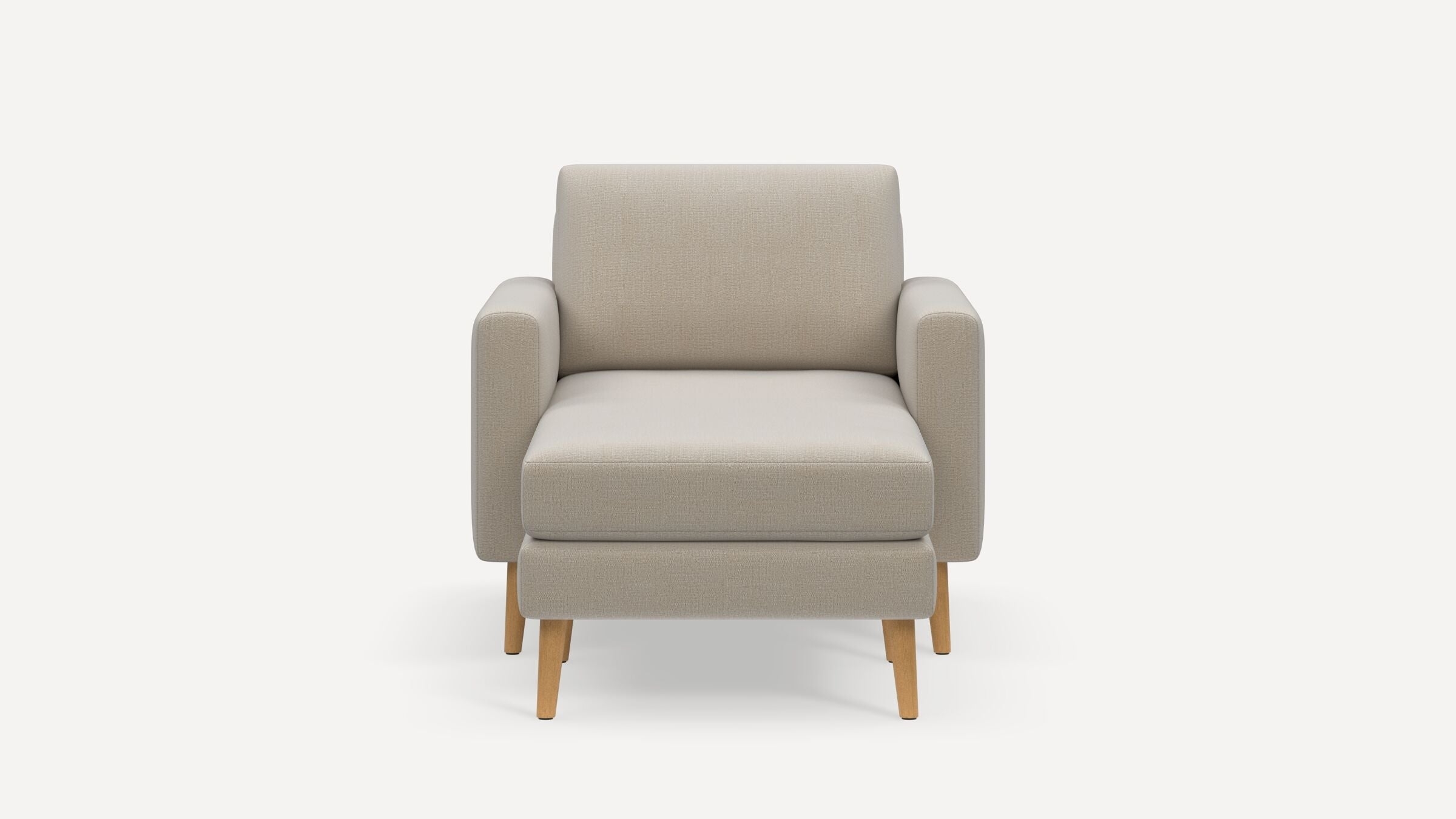 Nomad Armchair with Chaise - Georgia Clay - Performance Chenille / Oak - Wood / Block - Image 0