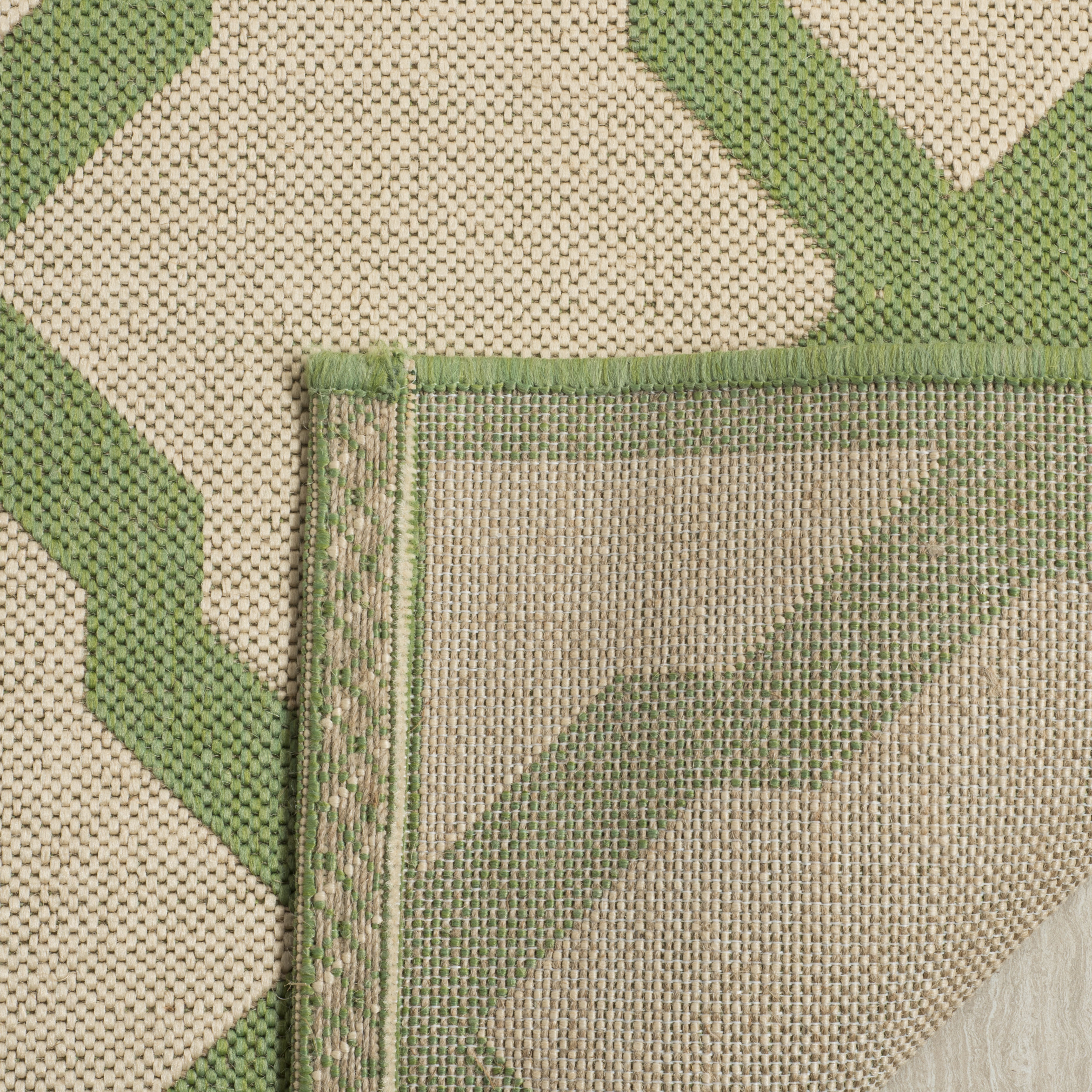 Arlo Home Indoor/Outdoor Woven Area Rug, LND122V, Cream/Olive,  2' X 8' - Image 3