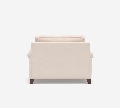 Cameron Roll Arm Upholstered Twin Sleeper Sofa, Polyester Wrapped Cushions, Park Weave Ivory - Image 4