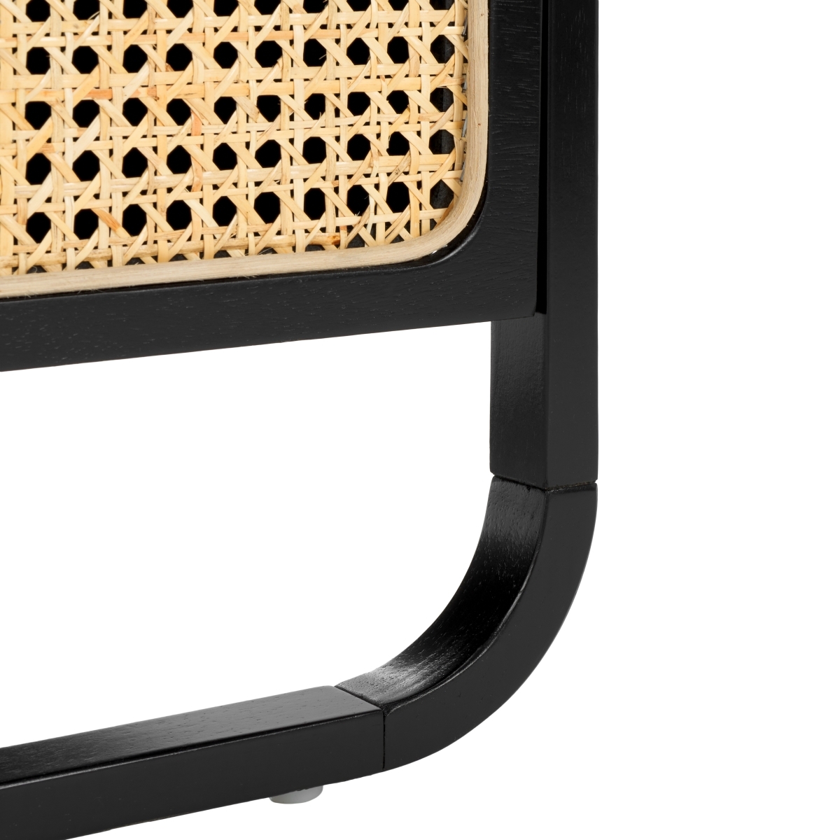 Yates 1 Drawer Nightstand - Black / Natural - Safavieh - Image 4