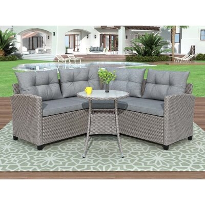 Ameira 4 Piece Rattan Multiple Chairs Seating Group with Cushions - Image 0