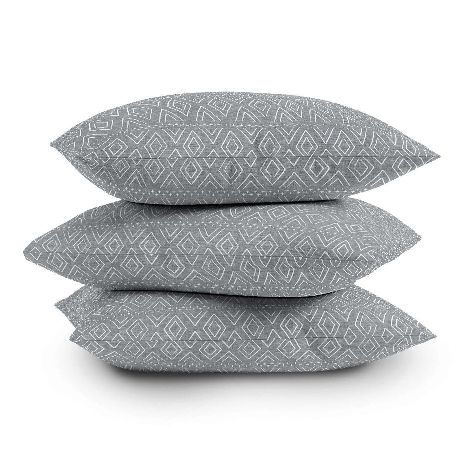 Farmhouse Diamonds Gray by Little Arrow Design Co - Outdoor Throw Pillow 18" x 18" - Image 3