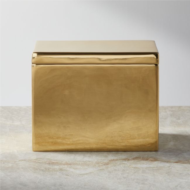 Polished Brass Recipe Box - Image 0