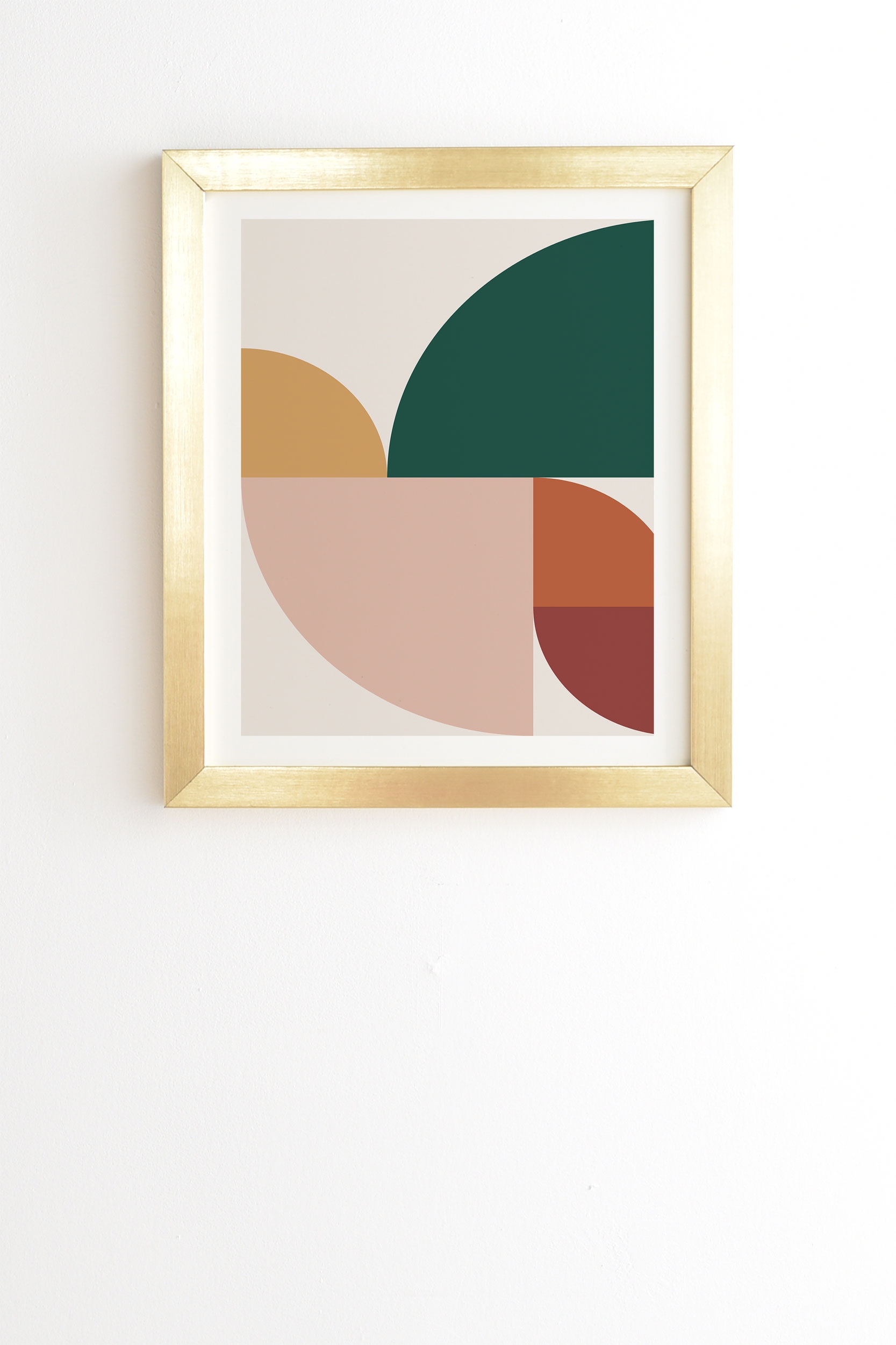 Abstract Geometric 11 by The Old Art Studio - Framed Wall Art Basic Gold 11" x 13" - Image 0
