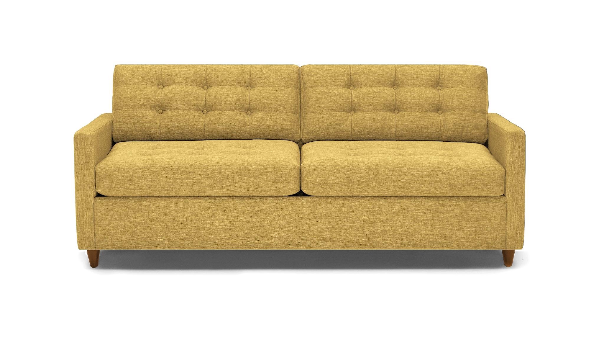 Yellow Eliot Mid Century Modern Sleeper Sofa - Bentley Daisey - Mocha - Foam - Image 0