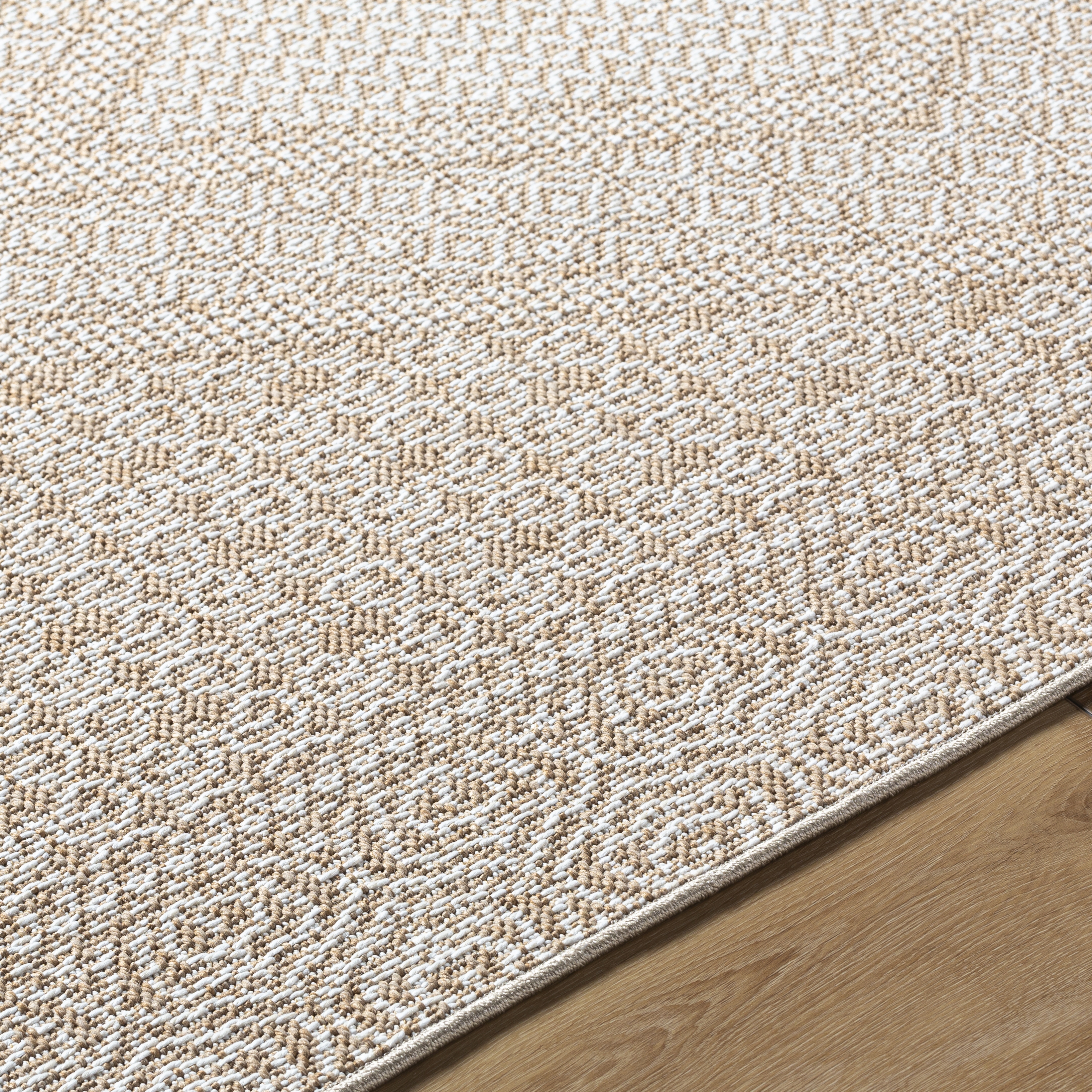 Pismo Beach White Outdoor 6'6" x 9' Machine Woven Rug - Image 3